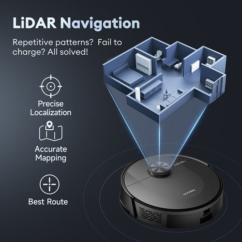 Ultenic D10 Robot Vacuum Cleaner, 15min LiDAR Quick Map, 4000Pa Ultenic D10 Robot Vacuum Cleaner, 15min LiDAR Quick Map, 4000Pa